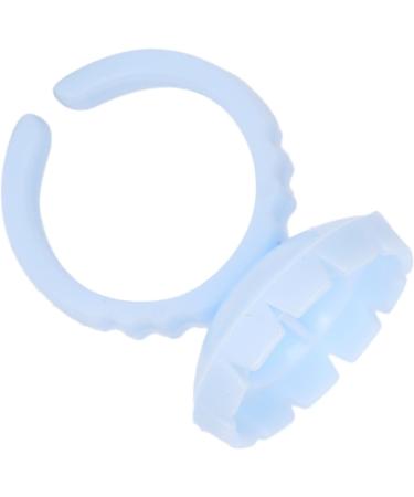Eyelash Extension Glue Ring Cup 1.5cm / 0.6in Stable Wearing Easy To Wear Eyelash Glue Ring Cup Strong Flexibility for Professional Use(A pack of 100 blue) - Buy Online on GoSupps.com