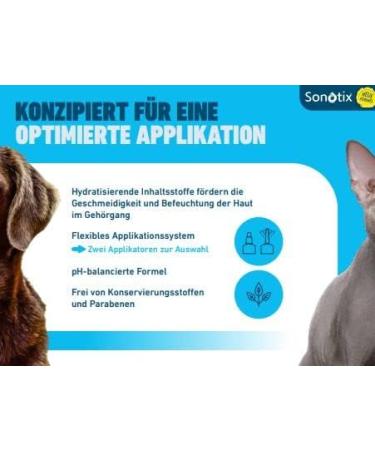 Vetoquinol Sonotix Ear Cleaner for Dogs & Cats | 120ml | Effective Cerumen Removal | Includes Flexible & Short Applicators | International Shipping Available - Buy Online on GoSupps.com