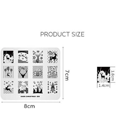 Christmas Winter Elk Stamping Plate for DIY Nail Art - CH009 - Buy Online on GoSupps.com