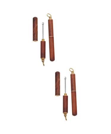 FRCOLOR 4 Pcs Wooden Ear Spoon Cleaning Gadgets Ear Spoons Ear Pick Spoons Cleaning Supplies Ear Cleaning Spoons Ear Pick Crafts Portable Ear Picks Retro Ear Cleaners Durable Ear Scoops