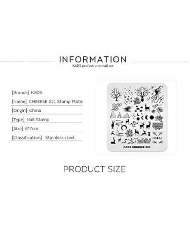 KADS Nail Art Stamping plate Nail Template Nail Art Design Tool Nail DIY Design Image Plate (CN021) - Buy Online on GoSupps.com