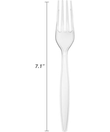 POSATE Heavy Weight Clear Disposable Plastic Forks - 100 Count - Buy Online on GoSupps.com
