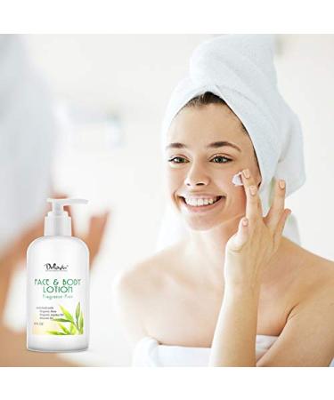 Deluvia Moisturizing Body & Face Lotion - 8oz Organic Aloe Vera Shea Butter Jojoba Oil Vitamin E & B5 - Daily Hydration for All Skin Types - Buy Online on GoSupps.com