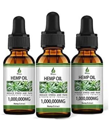 (3-Pack) Hemp Oil Drops High Potency
