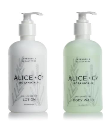 Alice + Co. Skin Care Bundle - Body Wash & Body Lotion - Lavender & Eucalyptus - 1 of Each
