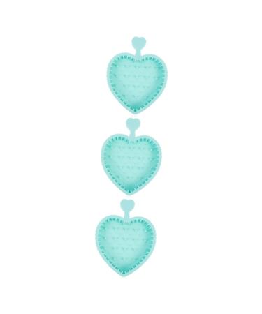 FOMIYES 3pcs Makeup Brush Cleaning Pad makeup cleaning brush scrubber silicone scrubbers Brush cleaning tool eye shadow brush mat silicone makeup mat Dryer Silica gel Heart-shaped 12x9cmx3pcs Light Greenx3pcs