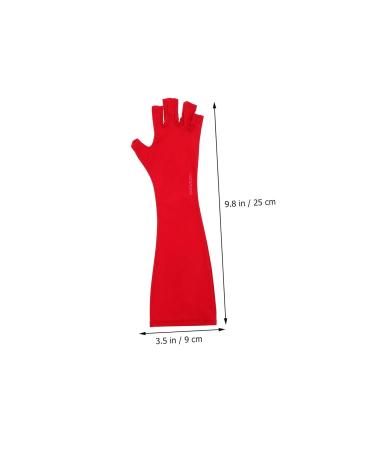 FRCOLOR 2 Pairs nail gloves nail art hand protector fingerless UV glove UV protection gloves Manicures Gloves Driving Gloves Fingerless Glove Shield Glove anti-black polyester Mj03 Dryer 25X9X0.4CM - Buy Online on GoSupps.com