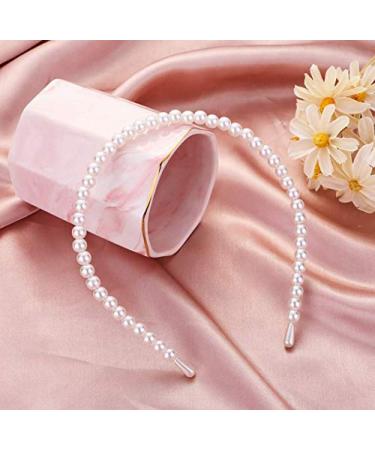 Aeyistry 3 PCS Pearl Hair Bands for Women - Stylish Imitation Pearl Headband for Wedding, Party, Bridal Hair Hoop - Buy Online on GoSupps.com