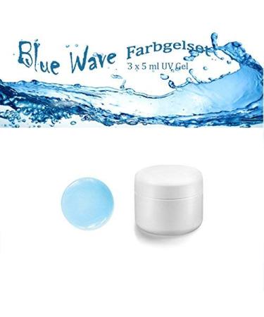 EuBeCos BLUE WAVE Color Gel Set - Studio Quality Made in Germany | 3 x 5 ml Self-Smoothing VALUE SET for International Shipping - Buy Online on GoSupps.com