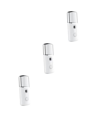 Baluue 3 Pcs Creative Nano Mist Sprayer Mini Face Spray Device Facial Humidifier Femally White