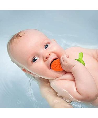 TEKSTAR Silicone Fruit Shape Baby Teething Toys Set - BPA Free, Freezer Safe Teethers to Soothe Infant and Toddler Gums - Buy Online on GoSupps.com