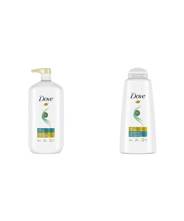 Dove Daily Moisture Shampoo hydrates and nourishes dry hair for up to 5x smoother hair 950 ml & Daily Moisture Conditioner with Bio-Nourish Complex moisturizes and nourishes dry hair 750 ml 950 ml (Pack of 1) Daily Moisture + Moisture Conditioner