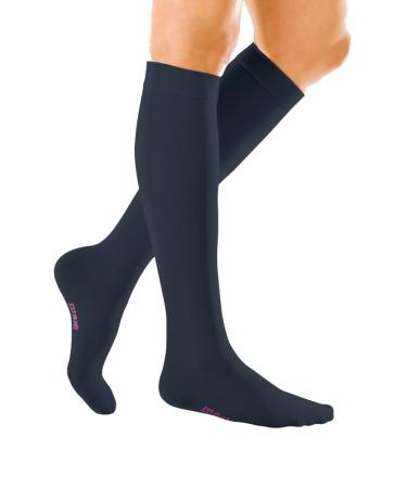 Medi - Medive Forte compression stockings |Medical compression stockings CCL 2 for women and men |Compression stockings class 2 |Size II - Open tip |marine