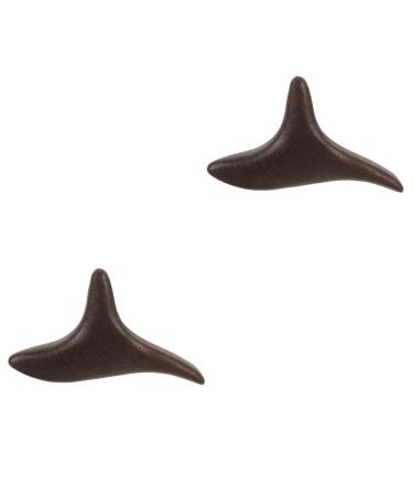 Healeved 2st triangular massage tab tool massage device Manual massage bars Thai massage tools foot massage triceratops Wenge sandalwood 13.50x8.00x2.20cmx2pcs such as shown