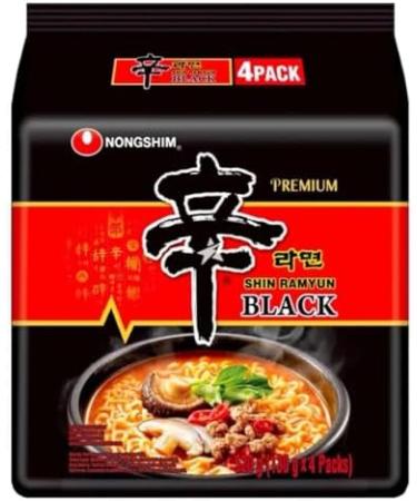 Nongshim SHIN BLACK Ramyun Premium Ramen Korean Spicy Instant Noodles 130g (Pack Of 8) HALAL - Buy Online on GoSupps.com