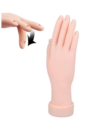 Practice Hand for Acrylic Nail, Fake Hand for Nails Practice, Flexible Movable Fake Hand Manicure Practice Tool, Nail Art Training Practice
