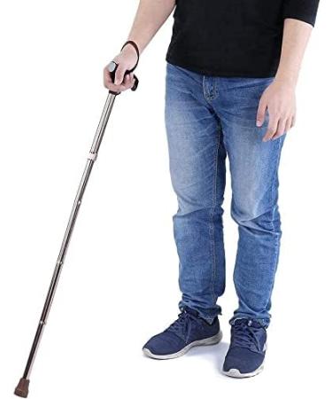 Walking Stick Wooden Handle Walking Stick Adjustable Folding Safety Walking Stick for Elderly Blind Walking Stick Guide Crutch for Blind Elderly - Buy Online on GoSupps.com