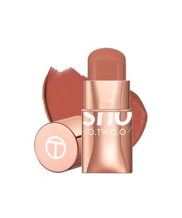 6 Colors Lipstick Glow Colour Bounce Blush Stick 3-In-1 Tint Buildable Waterproof Lightweight Blush Stick Cream Blends Perfectly Onto Skin Dainty For Eyes Lips & Cheeks Versatile Use (#03 Shy)