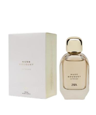 Zara Nude Bouquet Intense Women's Perfume Parfum 100ml (3.04 fl oz) Delicate Floral Bouquet with Bergamot Peach Iris & Vanilla Fresh Elegant & Long-Lasting Scent
