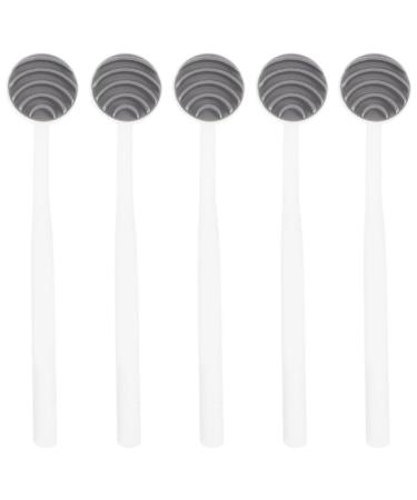 SEWACC 5pcs scraper silicone spatula cleaning brush tool scrubber portable cleaners coating clean brush plastic household brush white