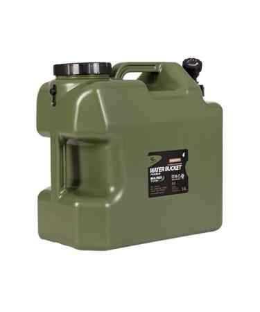 DESERT & FOX Water Container with Spigot 2.6/4.8/6.6Gal PE Water Storage Carrier Portable Green Bucket for Camping Hiking Picnic BBQ(Green 4.8Gal) 4.8gal(18l)