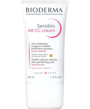 Bioderma - Sensibio - AR CC Cream - Anti Redness Face Cream - Skin Soothing and Moisturizing - Redness Reducing Moisturizer for Sensitive Skin