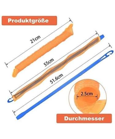 40 Pieces Hair Rollers Curlers Set - Heatless Overnight Curling for Women & Ladies - Includes Travel Bag - Purple/Pink - Buy Online on GoSupps.com