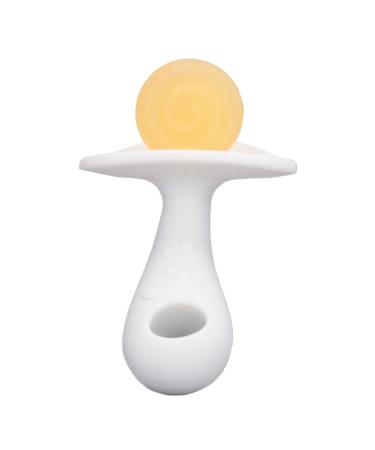 Baby Teether Stick Newborn Teething Toy Easy Clean Sensory Development Candy Shape Large Silicone Boiled for 6-12 Months (Yellow White) - Buy Online on GoSupps.com