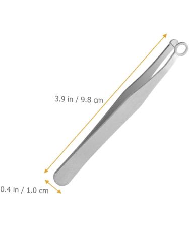 Ipetboom Round Nose Hair Clip Tweezers Set - Facial Hair & Beard Grooming Tools for Men & Women - Stainless Steel Nasal Trimmer & Eyebrow Clipper - Buy Online on GoSupps.com