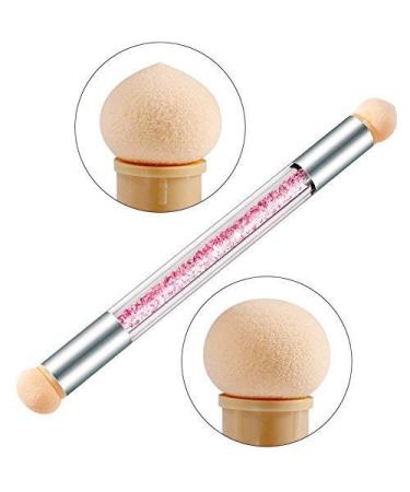 Double Head Ombre Sponge Stick for Nail Art | 4 Replacement Heads & Pigment Brushes | Shop Internationally - Buy Online on GoSupps.com