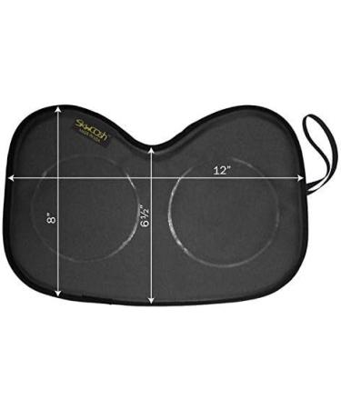 Skwoosh Dragonboat Canoe Rowing Gel Seat Pad with Loop Carry Handle | Comfortable Outrigger Accessory - Black (Made in USA) - Buy Online on GoSupps.com