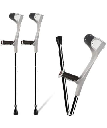 ATHUAHLR Forearm Crutches Adjustable Folding Adult Elbow Forearm Crutches Collapsible Medical Arm Cuff Crutch Walker with Height Adjustable Portable Lightweight Aluminum Alloy 2Pcs Lightweight Arm