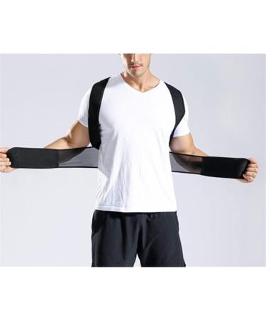 Adjustable Posture Corrector Back Support Shoulder Back Brace Posture Correction Spine Postural Fixer Tape (Color : Black Size : M Code) Feito na China Full moon lofty ambition - Buy Online on GoSupps.com