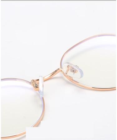 Retro Round Reading Glasses - Fuqinqingoz Blue Light Blocking Anti-Eyes Metal Frame +200 C6 for Comfortable Computer Use - Buy Online on GoSupps.com