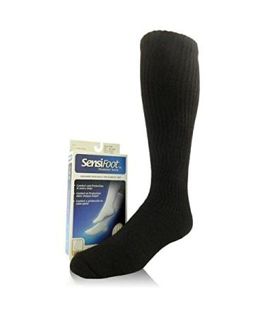 JOBST SensiFoot Diabetic Compression Socks 8-15 mmHg Knee High Closed Toe Black Large
