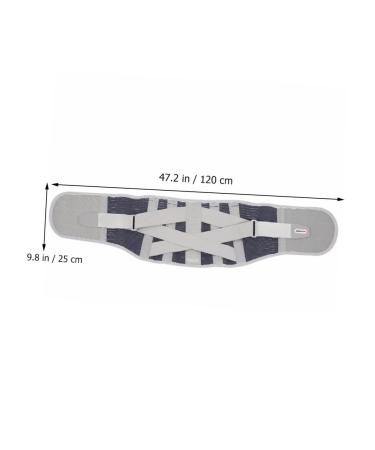 Waist Support Belt for Men & Women | Heated Gym Trainer & Pain Relief | Charcoal Fibre | 120x30cm - Buy Online on GoSupps.com