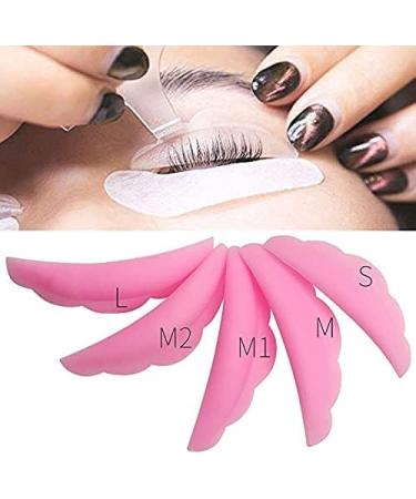 20 Pieces Silicone Eyelash Perming Curler Perm Pad Reusable Eyelash Perm Silicone Pads 5 Sizes Lash Lift Rods Makeup Beauty Tool for Different Length Eyelashes (Pink & White) - Buy Online on GoSupps.com