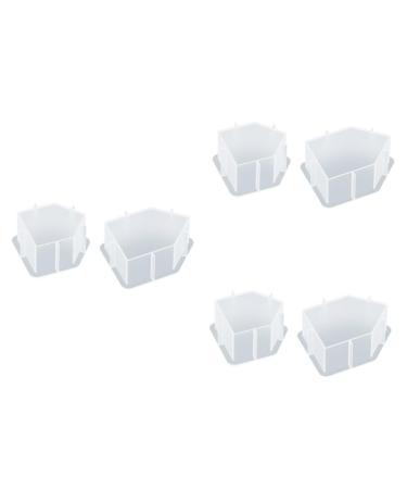 NUOBESTY 6 Pcs House Silicone Mold Silicone Molds Creative House Molds Craft Making Molds Child Unique Whitex3pcs 11.2X8.2X4.6CMx3pcs