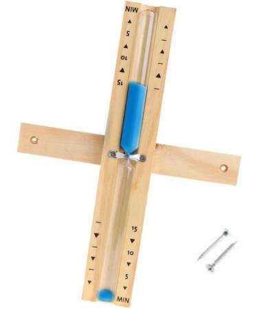 Zywuoy 15-Minute Rotatable Wooden Hourglass for Sauna & Spa - Green Timer for Yoga & Practice Rooms - Buy Online on GoSupps.com