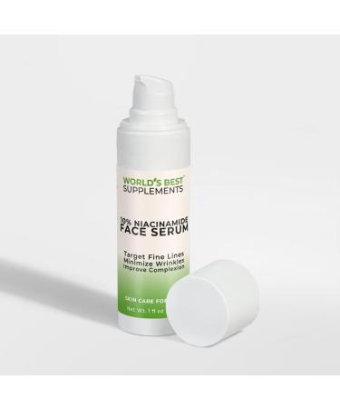 10% Niacinamide Face Serum | 1oz | Vitamin B3 & Sodium Hyaluronate Anti Aging Moisturizer Minimize Pores Enhance Skin Tone Reduce Blemishes & Improve Clarity | World's Best Supplements - Buy Online on GoSupps.com