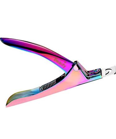 Beauty+ Acrylic False Nail Clipper Stainless Steel Nail Tip Cutter Trimmer Fake Nail Clippers for Nail Multicolor Multi Color