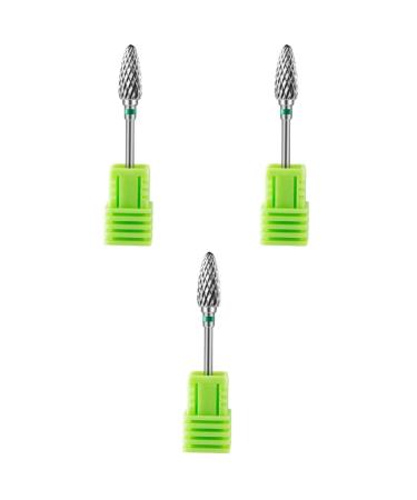 POPETPOP 3pcs Nail Polisher Nail Bits Nail Drill Tips Nail Drill Bits Nail Grinding Heads Manicure Drill Heads Manicure Tools Drill Bits for Nails Russia Tungsten Steel Alloy Metal 7x1.3cmx3pcs As Shown 3x3pcs