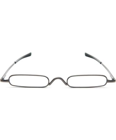 KoKoBin Mini Narrow Reading Glasses +2.50 - Spring Hinge Metal Visual Aid with Case | Unisex International Shipping - Buy Online on GoSupps.com