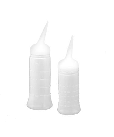 2PCS Application Bottle Hair Color Measuring Shampoo Hair Styling Hairdressing Salon Tool Hairdressing Tools
