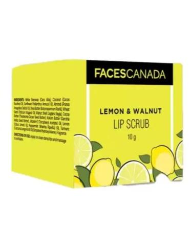 Lemon & Walnut Lip Scrub - Exfoliate & Brighten for Smooth Glowing Lips | Intensive Hydration 10g - Buy Online on GoSupps.com