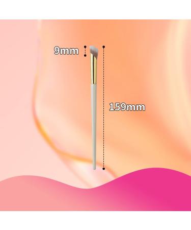 2-Pack Under Eye & Nose Contour Brushes for Dark Circles & Puffiness - Ideal for Liquid Foundation & Cream - Natural Light - Perfect for Mature Skin - Buy Online on GoSupps.com