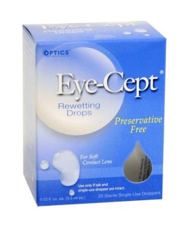 Optics Laboratory Eye-Cept, Rewetting Drops, Single-Use Droppers 20 ea