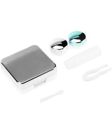 JTLB Reflective Contact Lens Container Set - Stylish Travel Case in Silver | Perfect for Safe & Easy Lens Storage - Buy Online on GoSupps.com