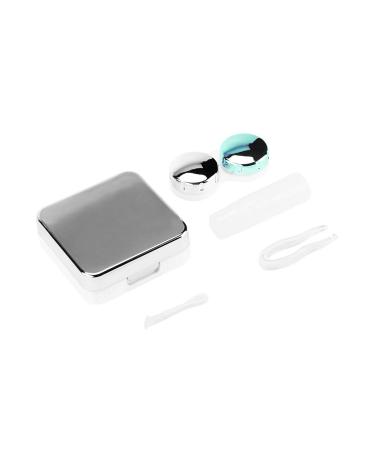 Buy Linsenbox Reflective Contact Lens Container Set - Eco-Friendly & Stylish Silver Color - Buy Online on GoSupps.com