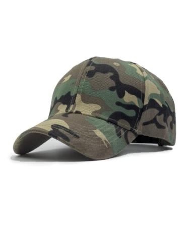 Utmost Structured Baseball Cap with Adjustable Closure - Performance Hat for Outdoor Activities and Custom Embroidery 1pc Camo Woodland